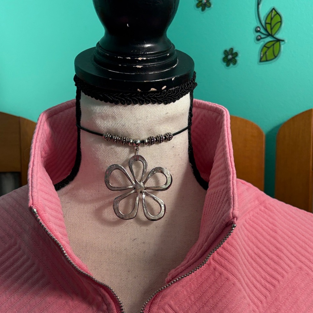 Double Take Elegant Pink Ruffled Women's Sweatshirt top - Picture 3 of 13